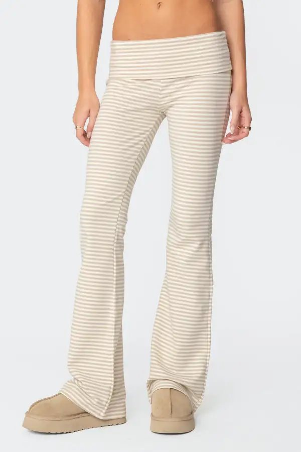 Kaeli Stripey Flared Leggings