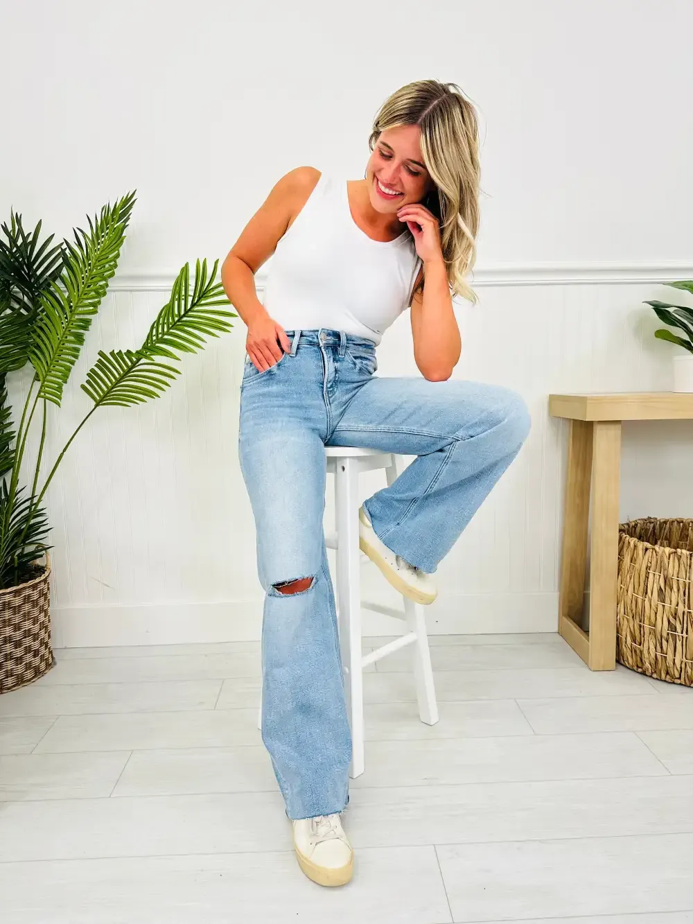 The Bee's Knees Tummy Control Wide Leg Jeans