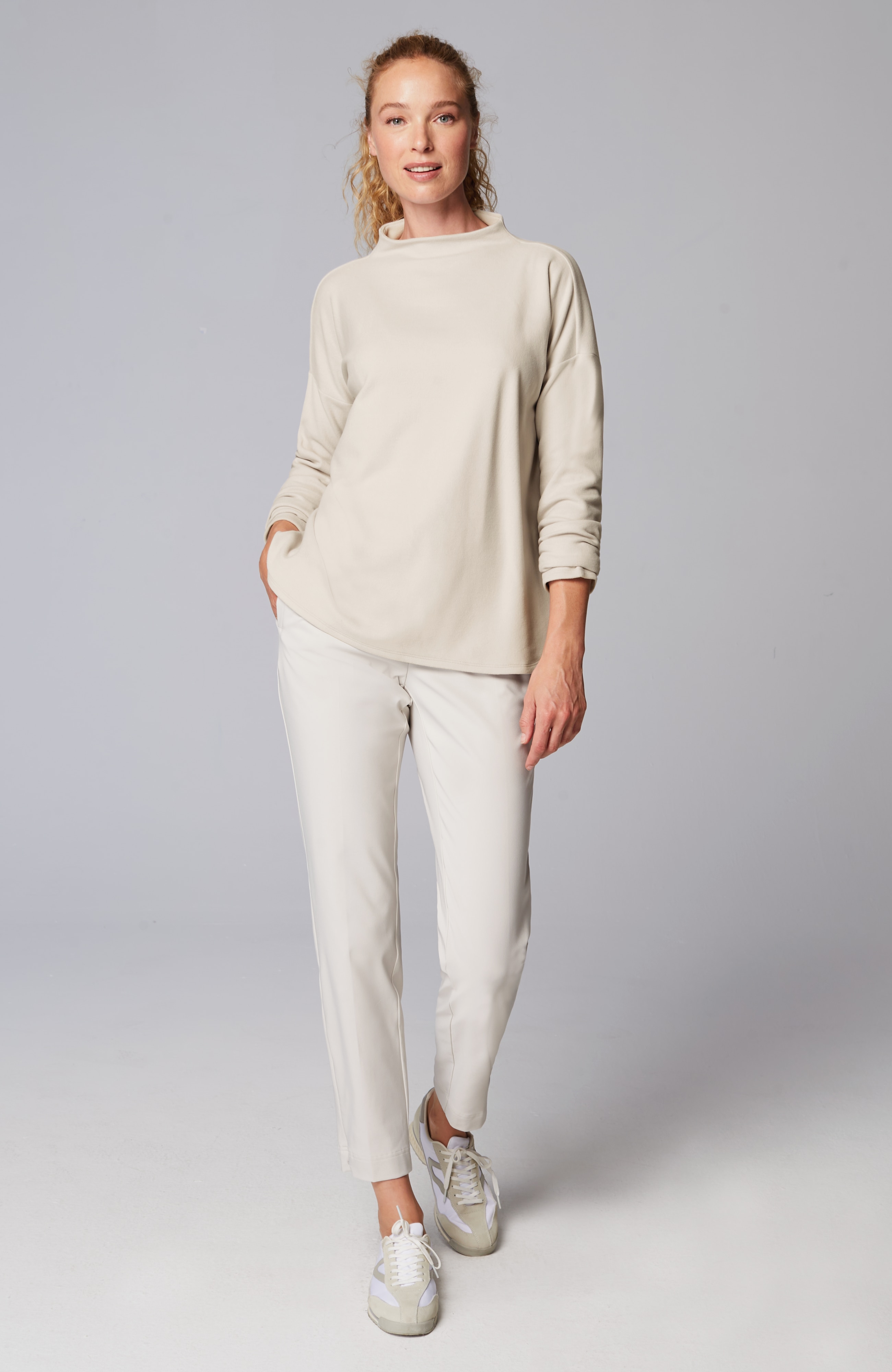 Fit Microfleece Funnel-Neck Top