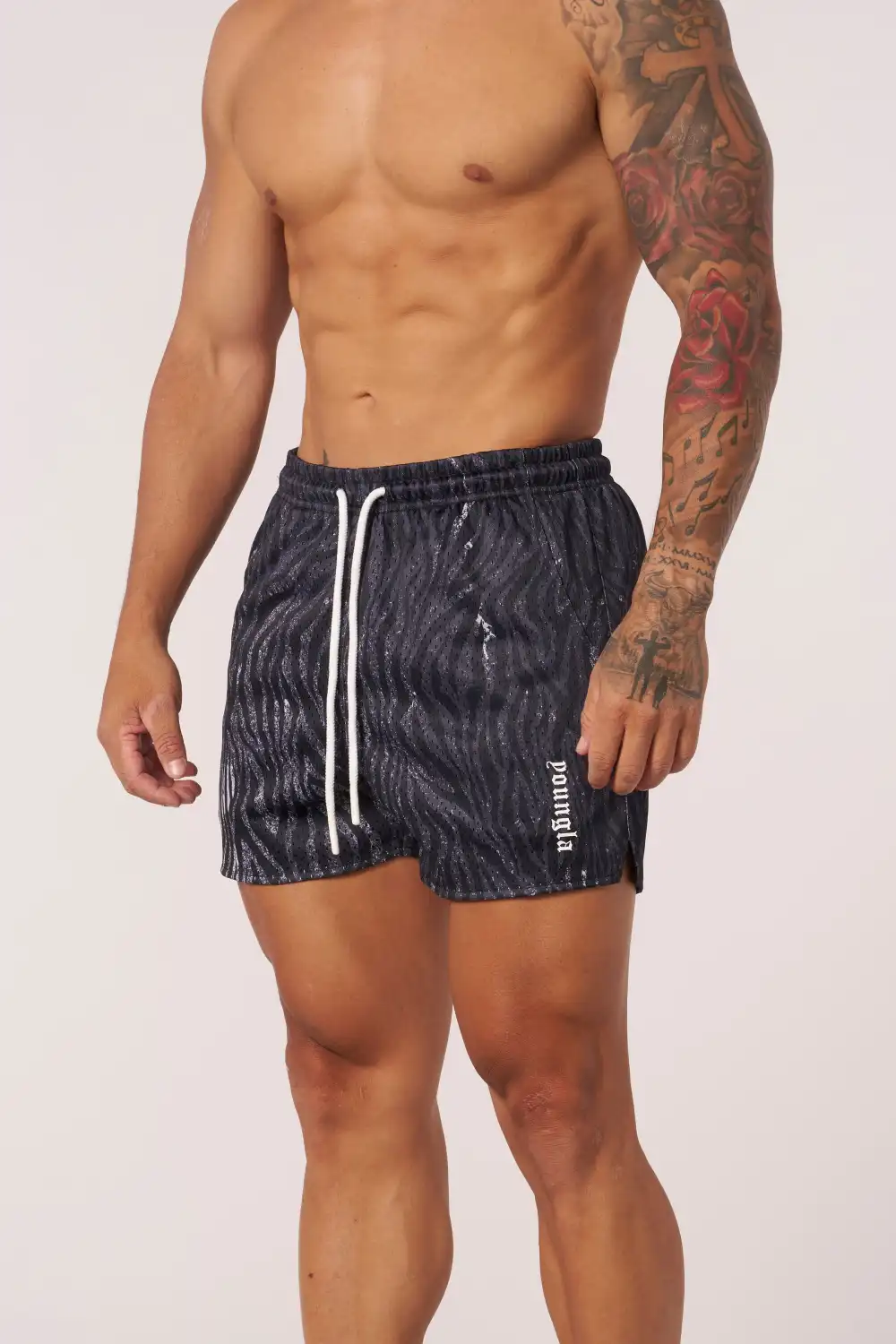 1128 - Animal Mesh Reversible Shorts
