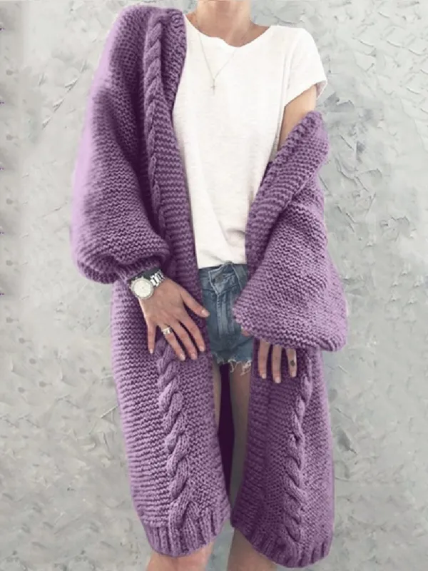 Autumn/Winter Loose Mid-Length Sweater Cardigan