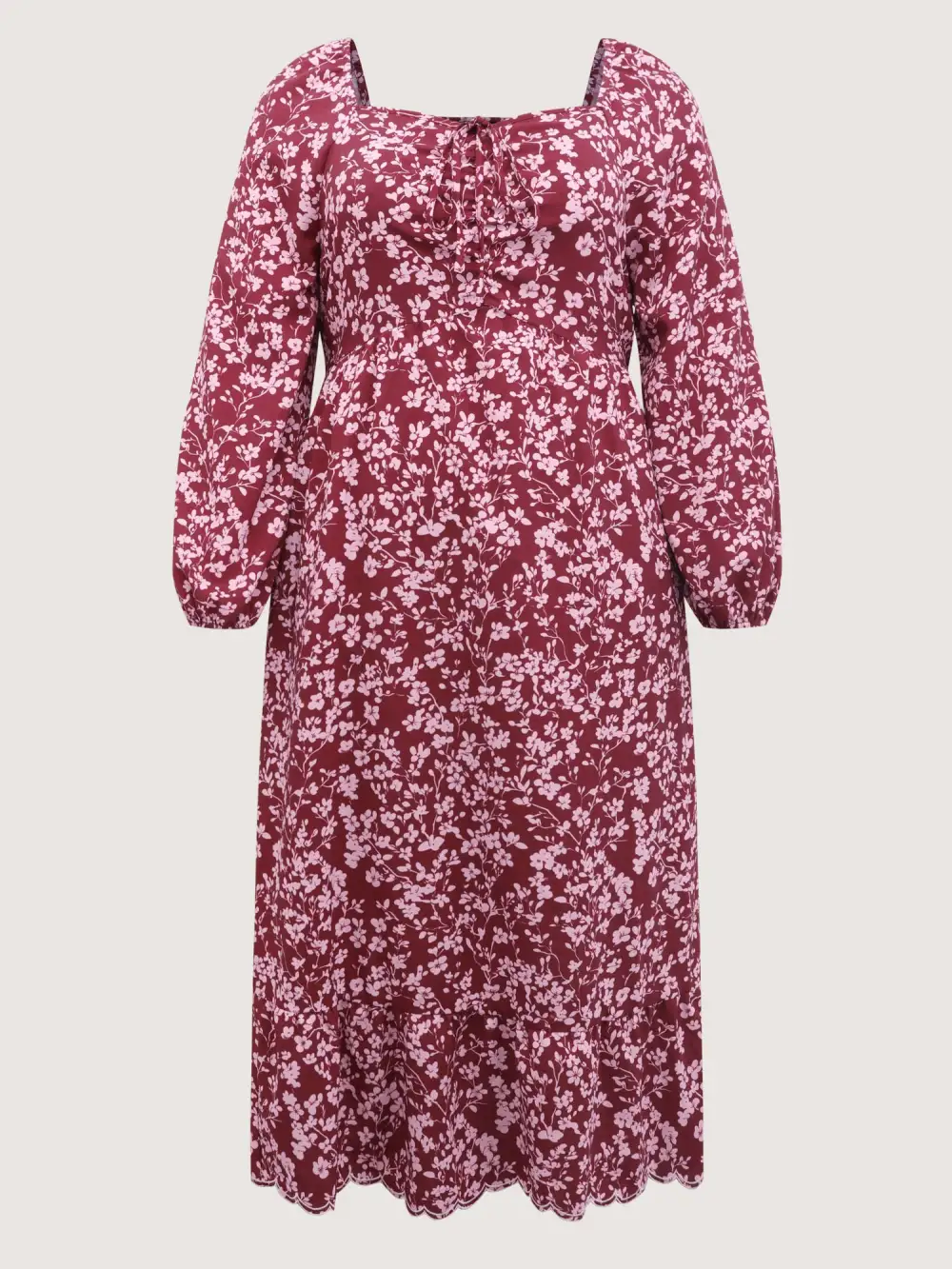 Sweet Floral Adjustable Bust Maxi Dress