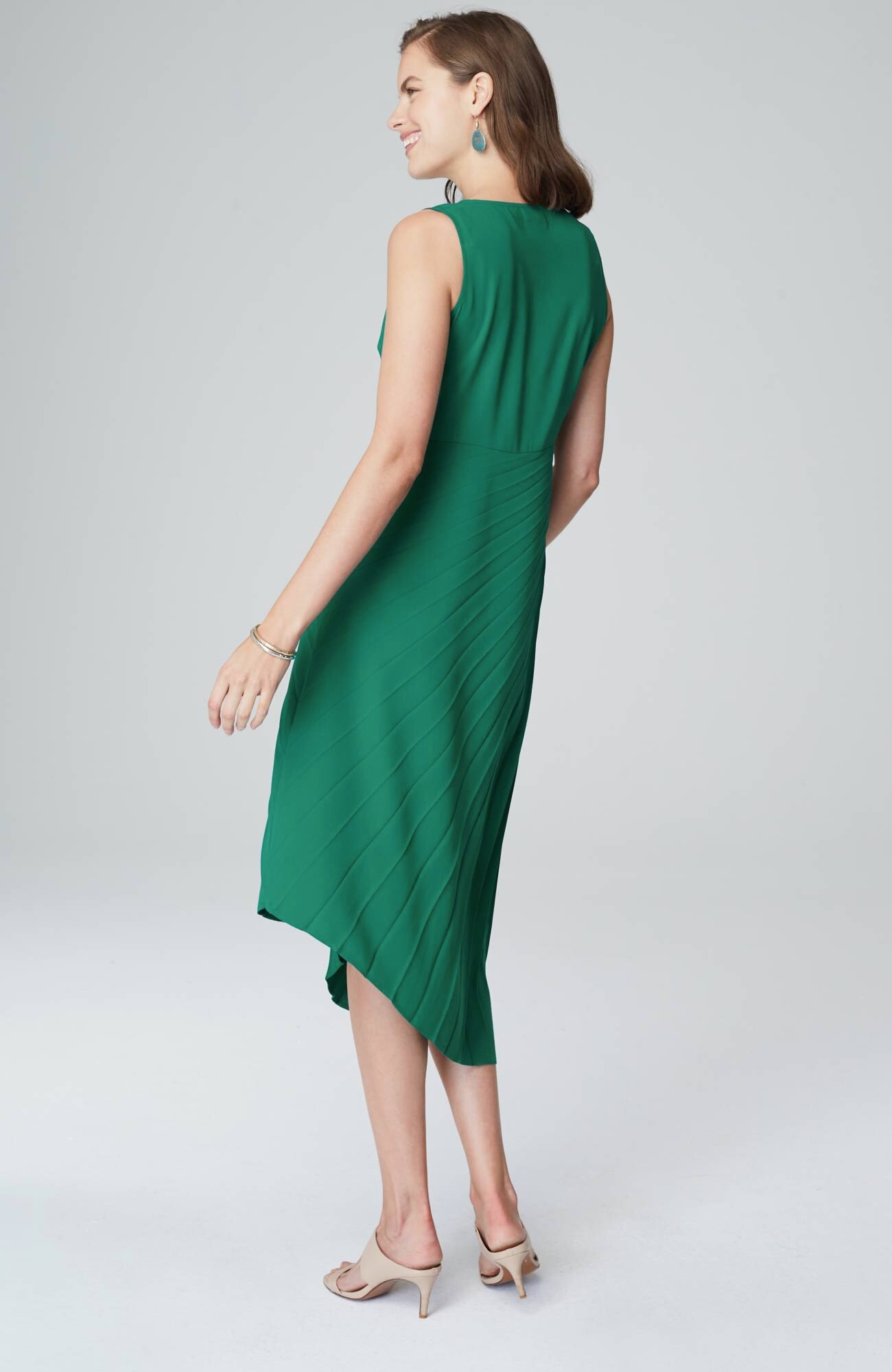 wearever asymmetrical pleated dress