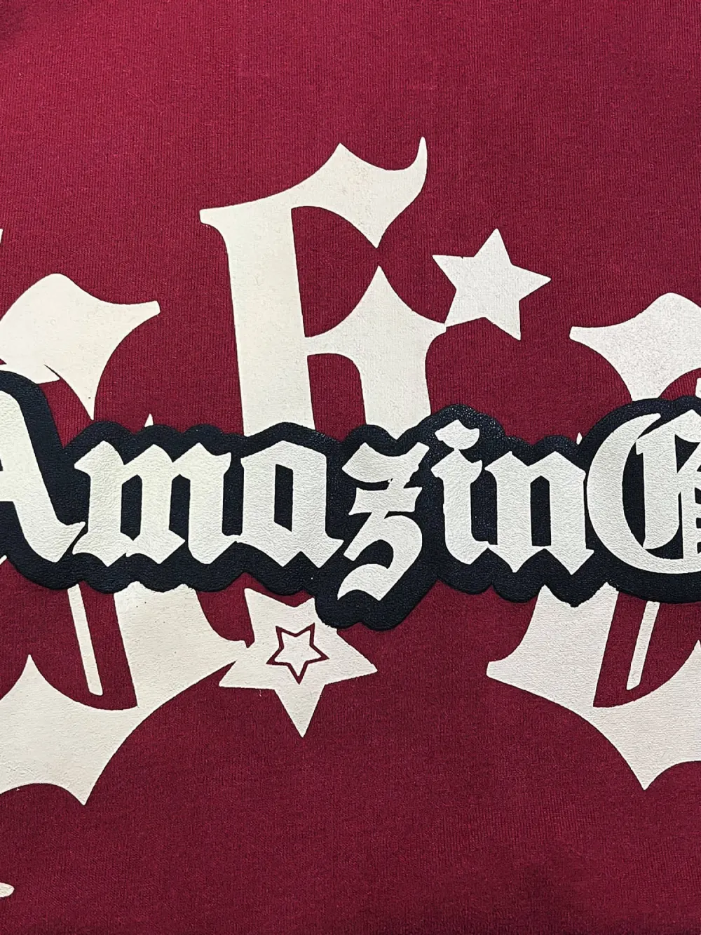 Letter Print Velvet Hooded Sweatshirt - 1879