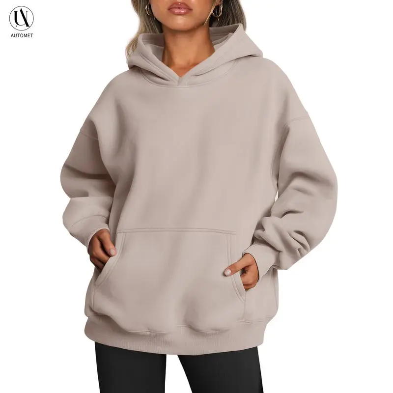 Women’s Oversized Hoodie – Fleece Pullover Sweatshirt with Pocket