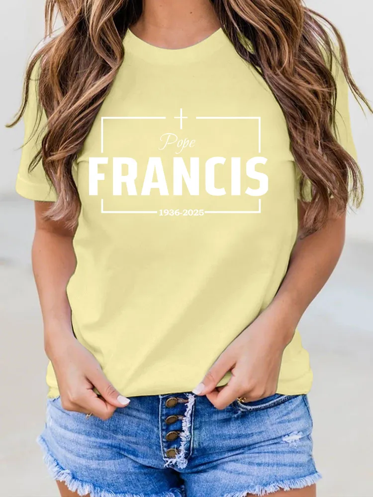 Women's Thank You Father Cotton Printed T-shirt