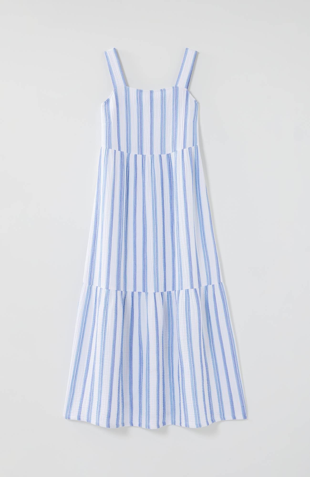 Cabana-Striped Midi Dress