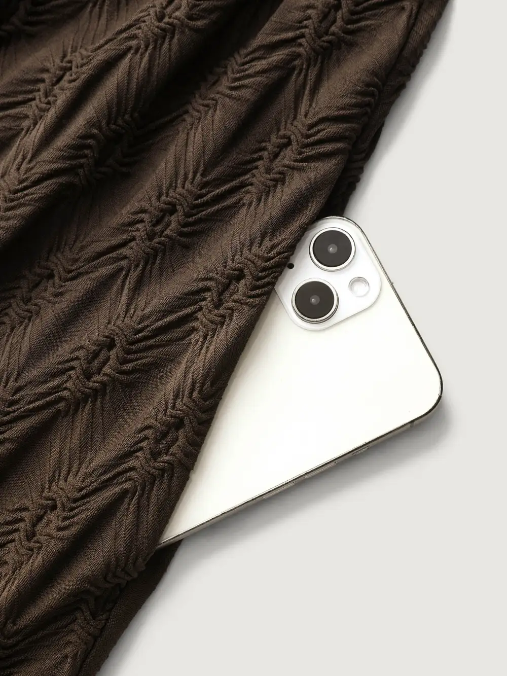 Textured Stretchy Pockets Midi Knit Dress