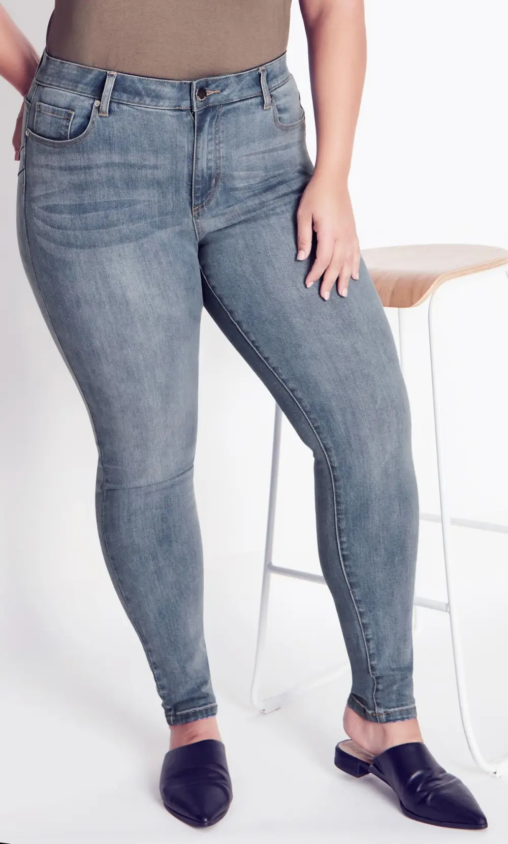 Evans Light Blue Stretch Skinny Jeans