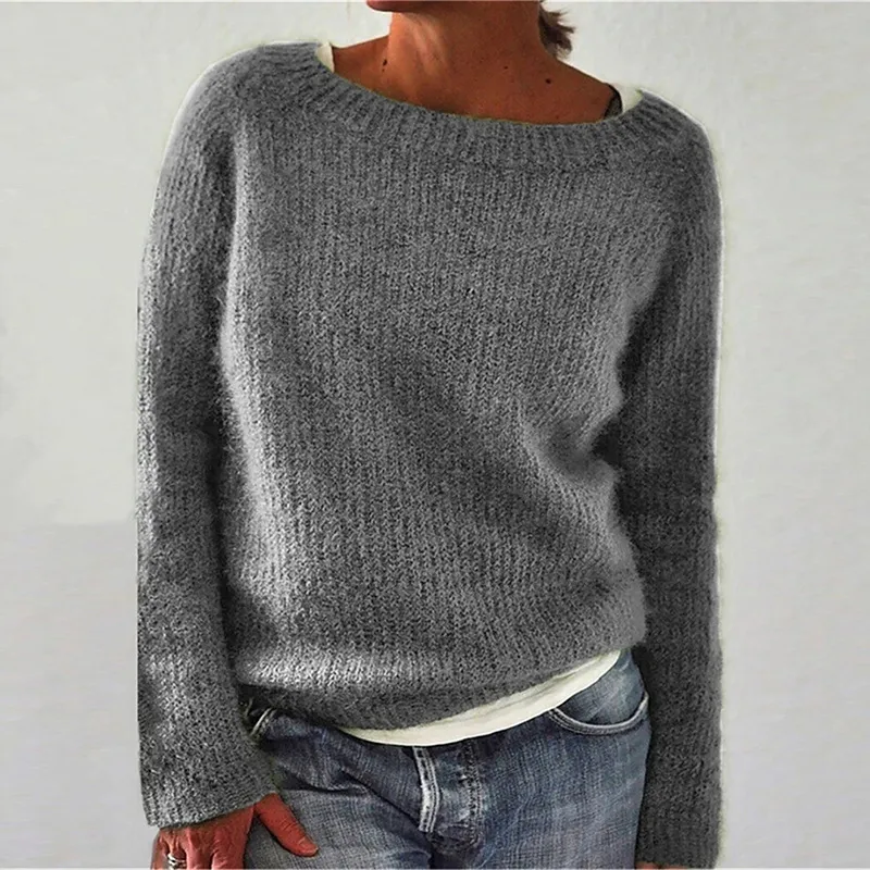 Pure Color Casual Sweater