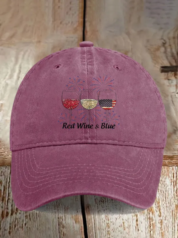 Red Wine And Blue Baseball Caps