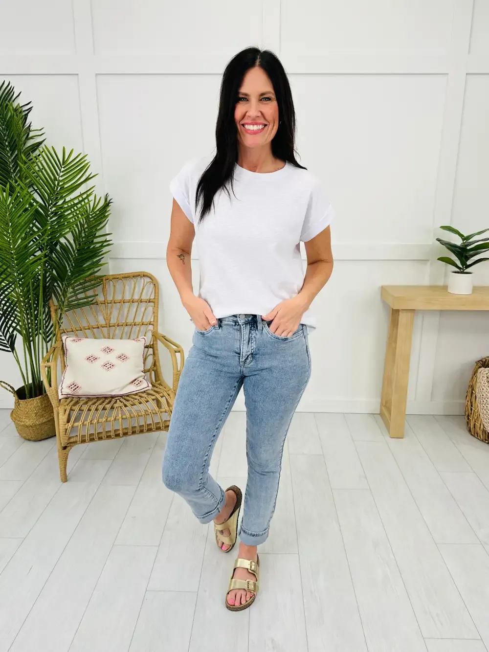 Can't Forget You Tummy Control Straight Jeans