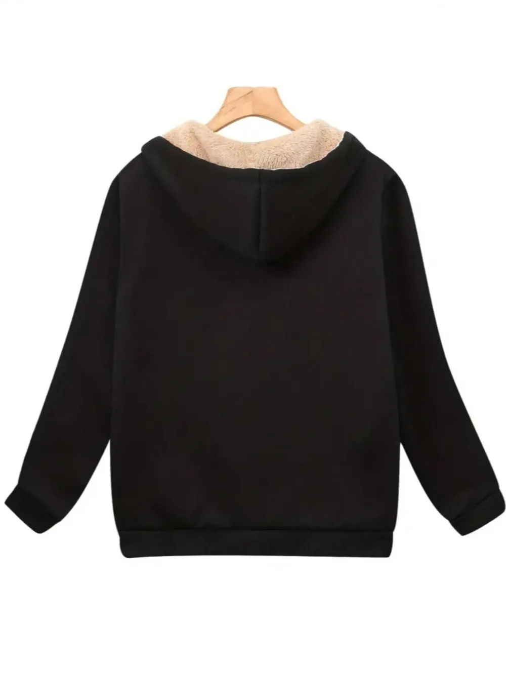 Zipper-front Hooded Fleece Sweatshirt