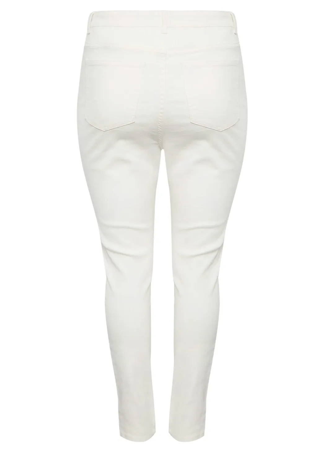 YOURS Curve Bleach Blue Ripped Skinny Stretch AVA Jeans