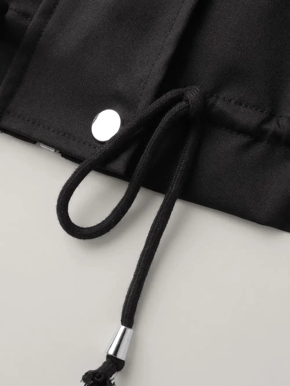 2-in-1 Plaid Hooded Adjustable Drawstring Jacket