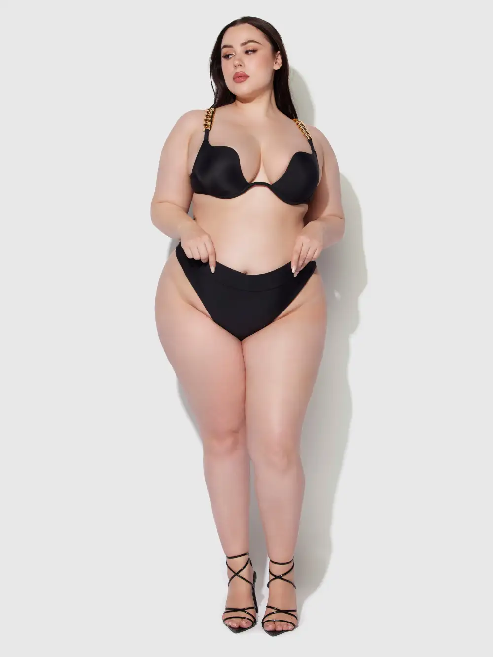 Frederick's Of Hollywood Rising Star High-Waisted Lace-Up Swim Bottom