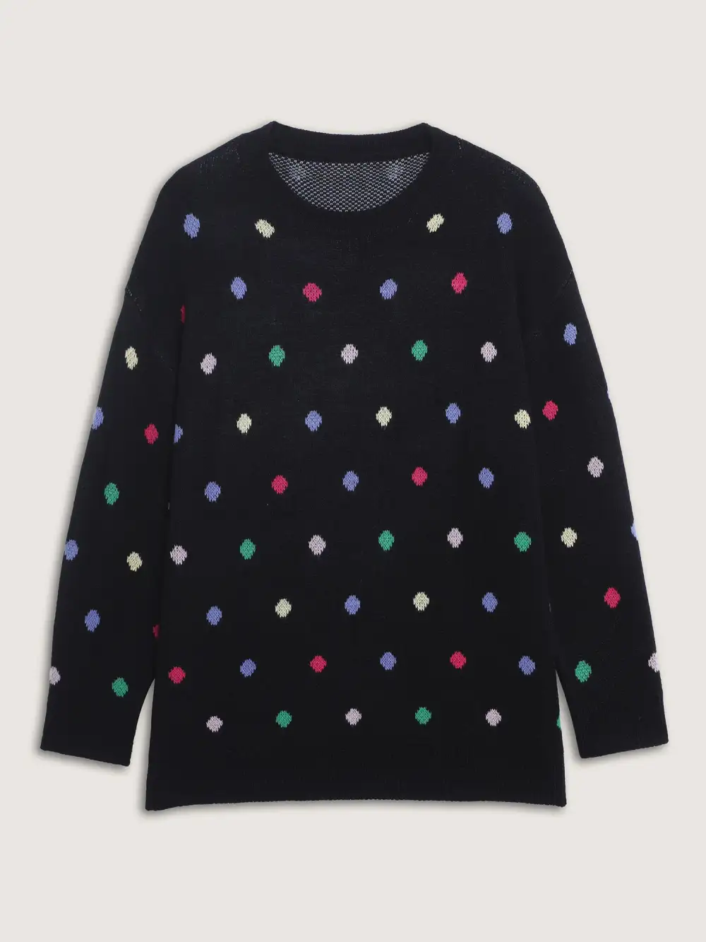 Colorful Polka Dots Jacquard Pullover