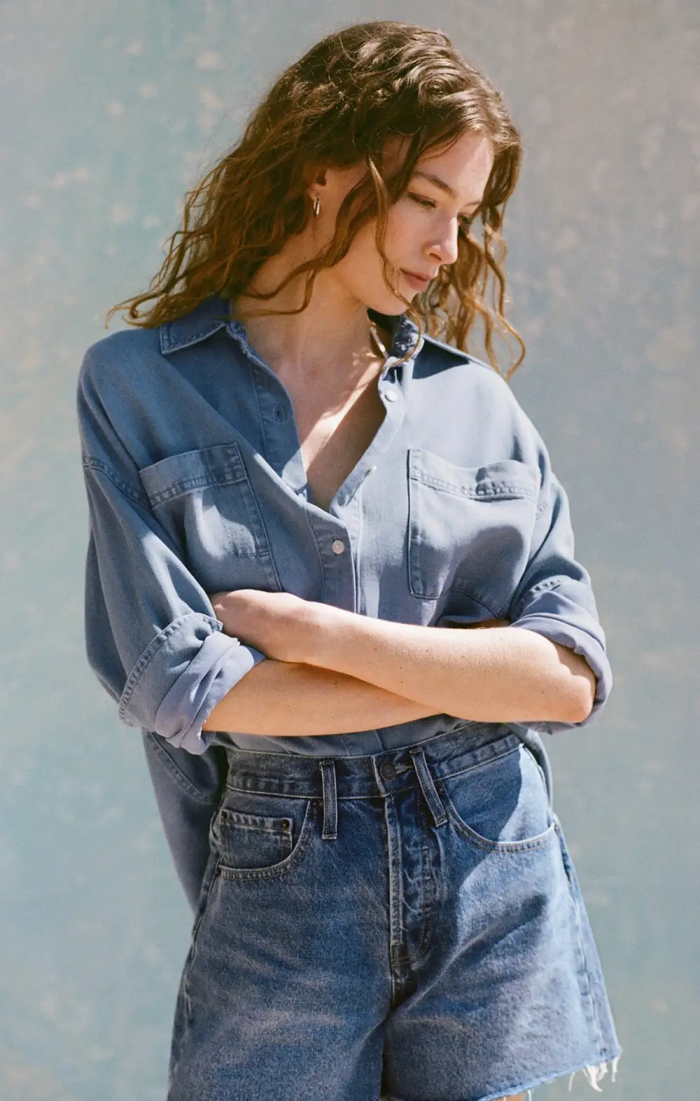 Colbie Chambray Top