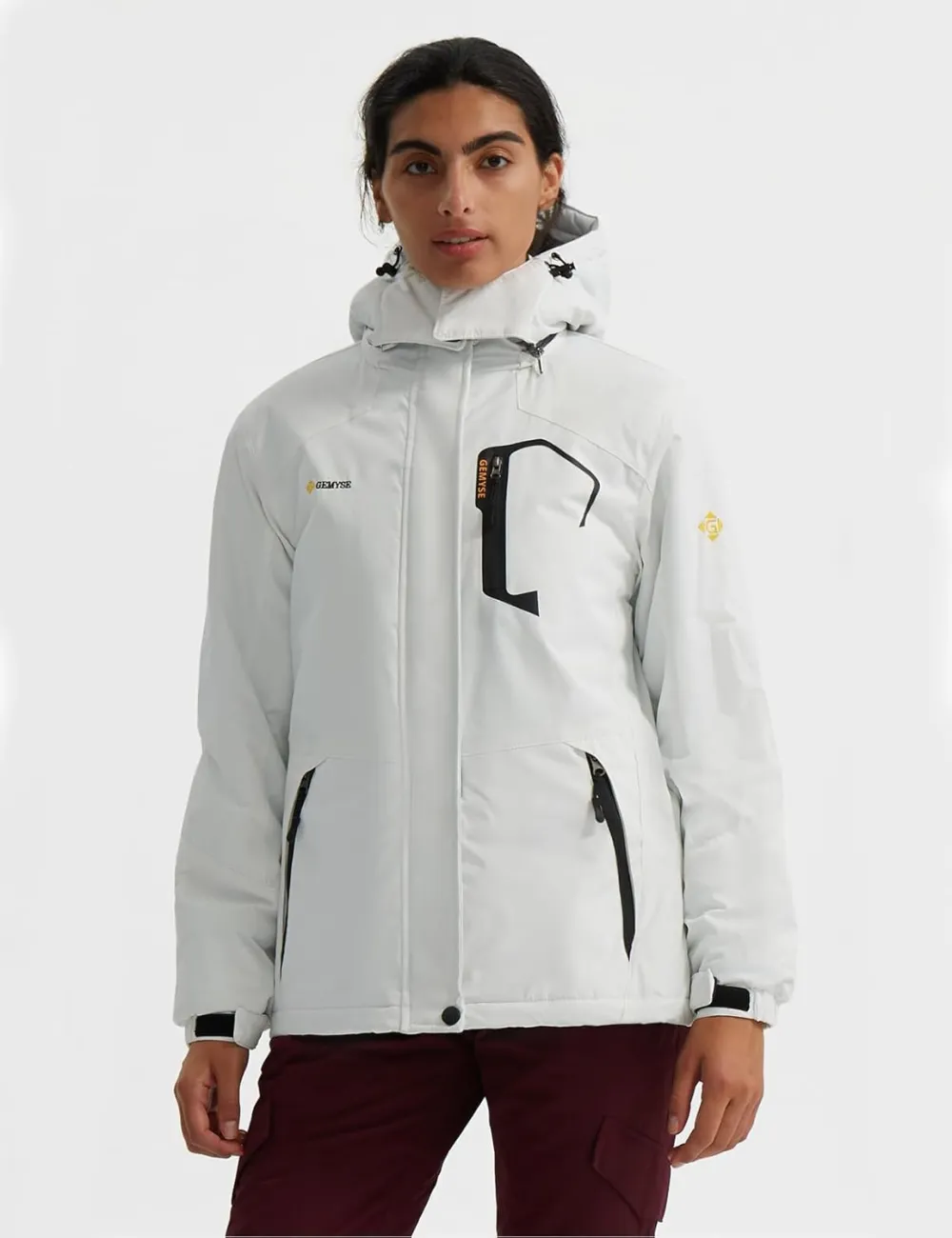 Women's Ski Snow Jacket Warm Winter Waterproof Coat Snowboard Rain Jacket Hooded Windproof Windbreaker