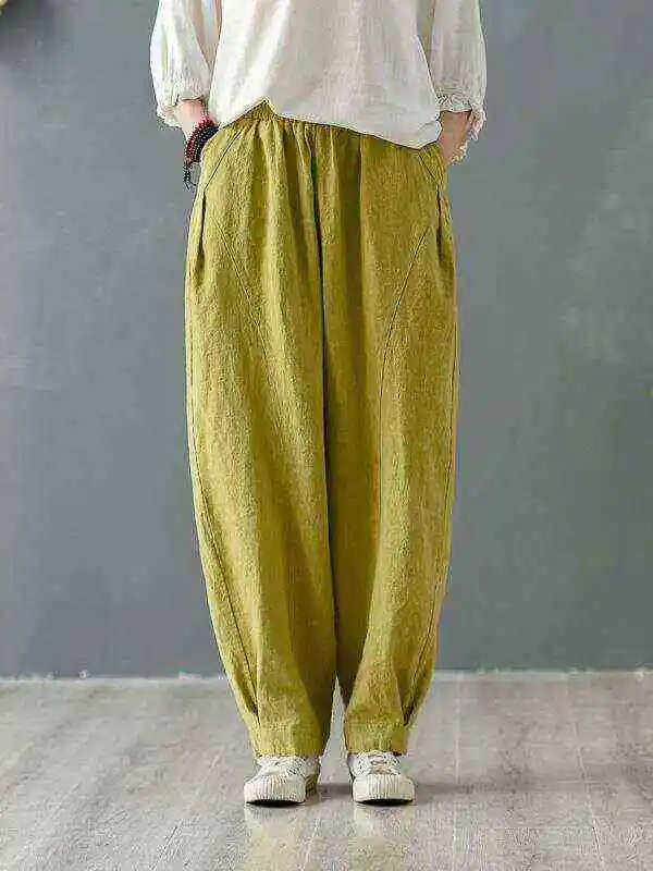 Loose Solid Color Casual Pants