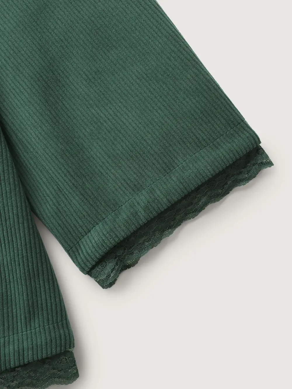 Corduroy Lace Trim Button Detail Blazer