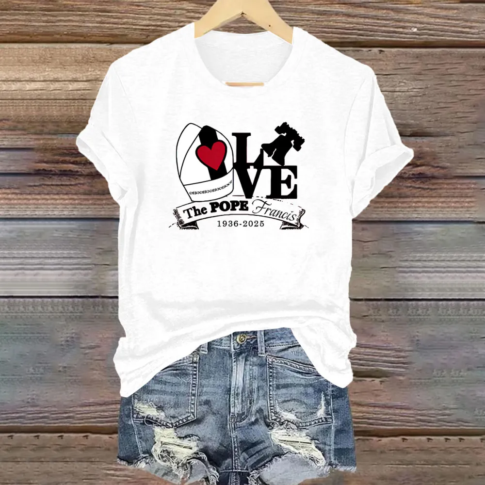 Women's PF 1936-2025 Print Short Sleeve Round Neck Cotton T-Shirt