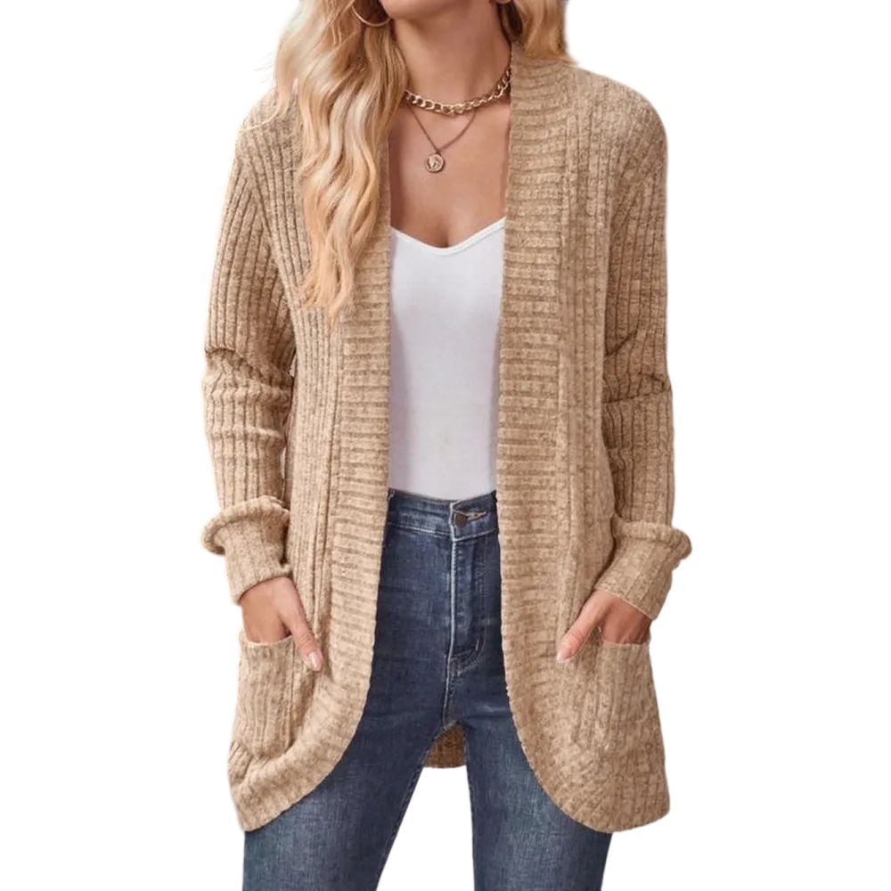 Women's Lightweight Long Open-Front Cardigan