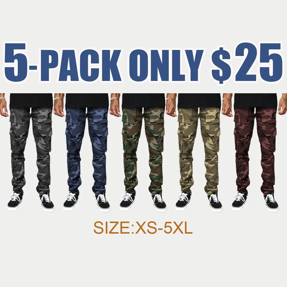 Men's Camo Print Cargo Pants