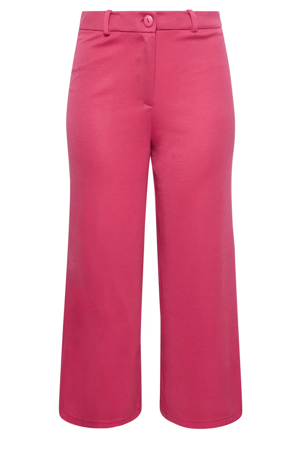 YOURS Curve Black Wide Leg Button Up Trousers