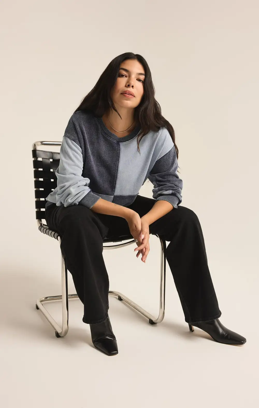 Fair & Square Denim Sweatshirt