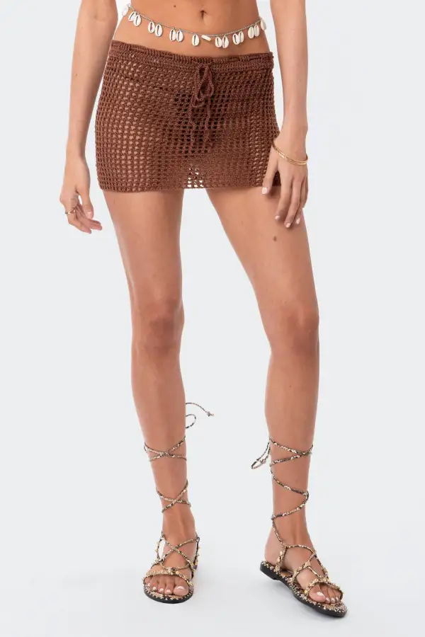 Theo Crochet Mini Skirt