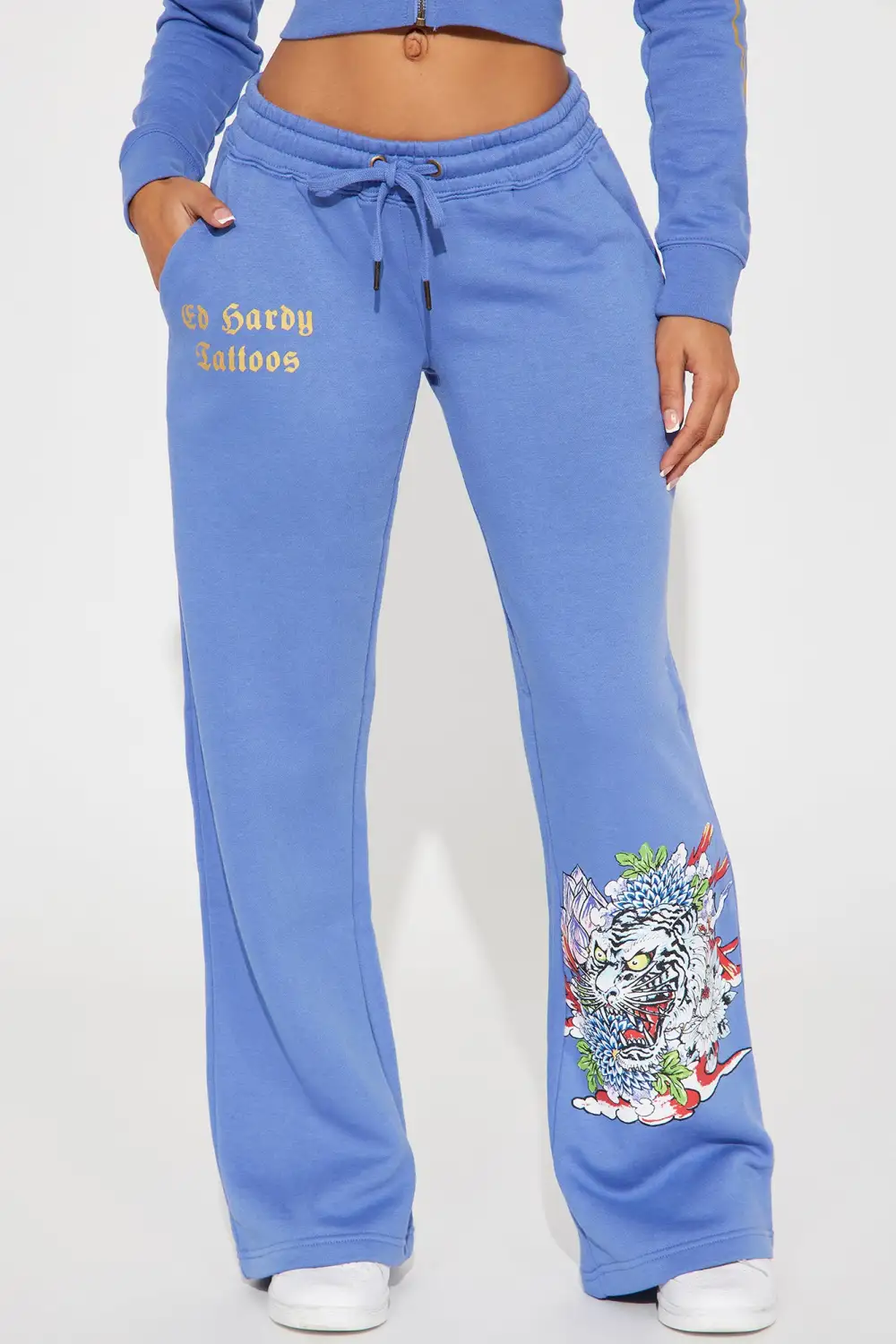 Ed Hardy Lotus Love Pant - Blue