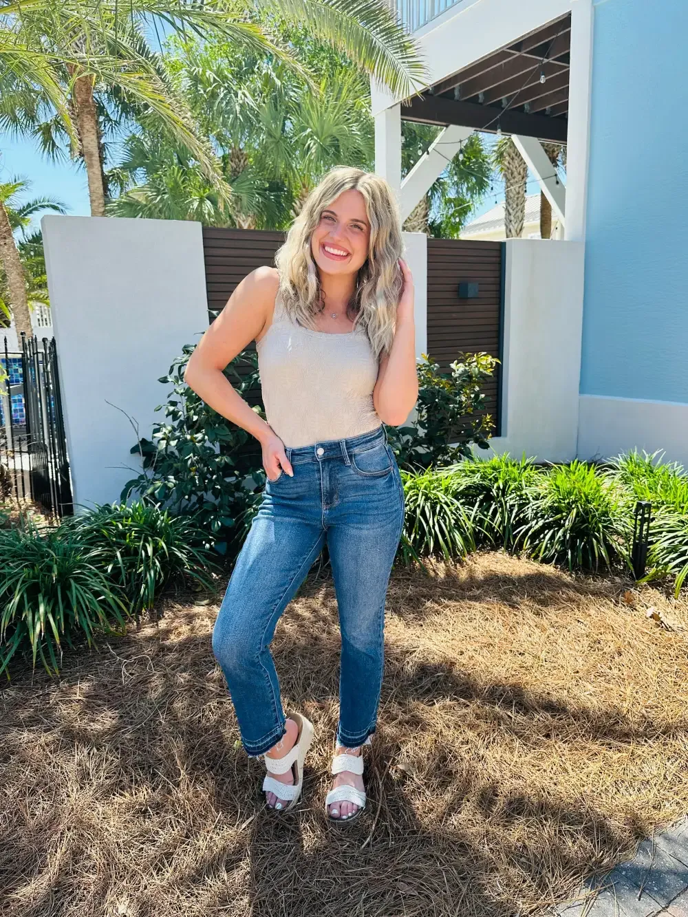 Judy Blue When Summer Kicks In Kick Flare Jeans