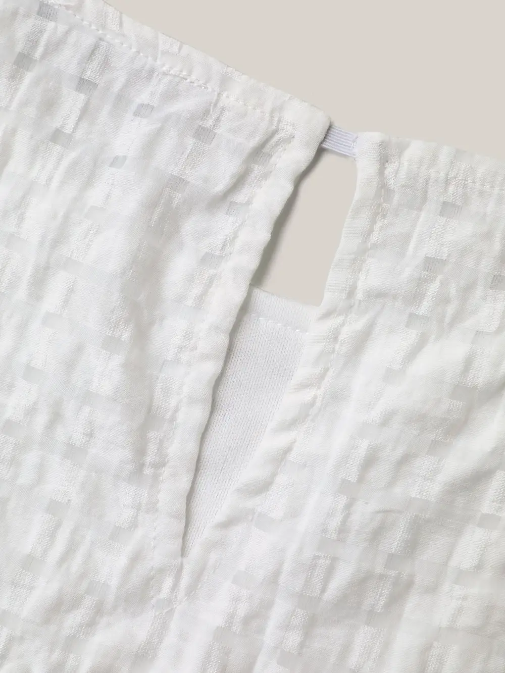 Textured Sheer Lined Flutter Sleeve Blouse