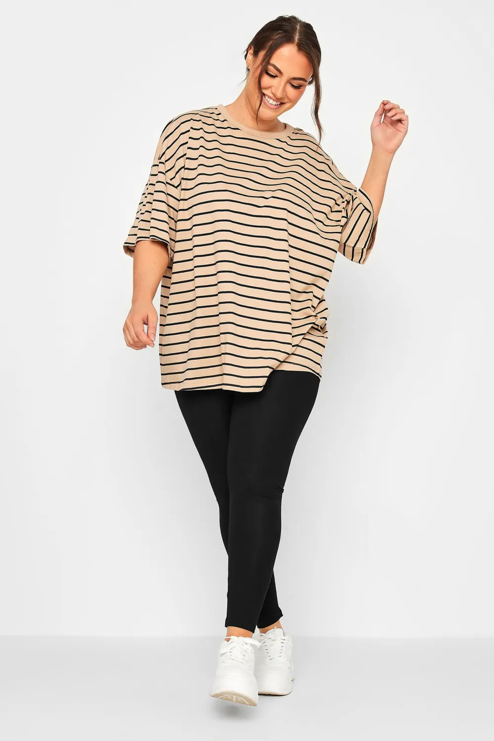 YOURS FOR GOOD 2 PACK Curve Black Cotton Stretch Leggings