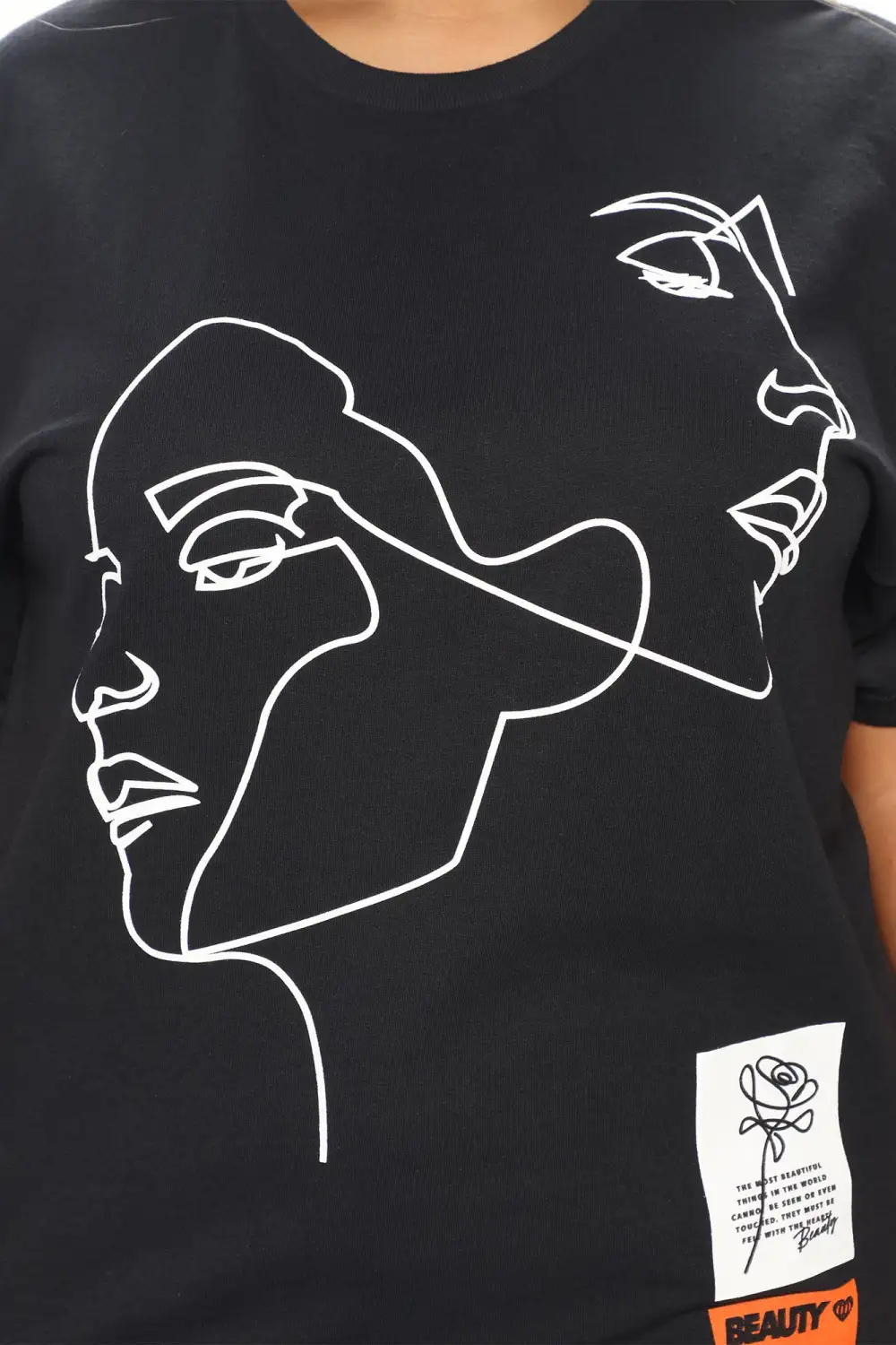 Twin Flame Graphic T-Shirt - Black