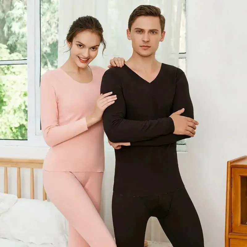 Winter Thermal Underwear Double Layer Warm Lingerie Suit