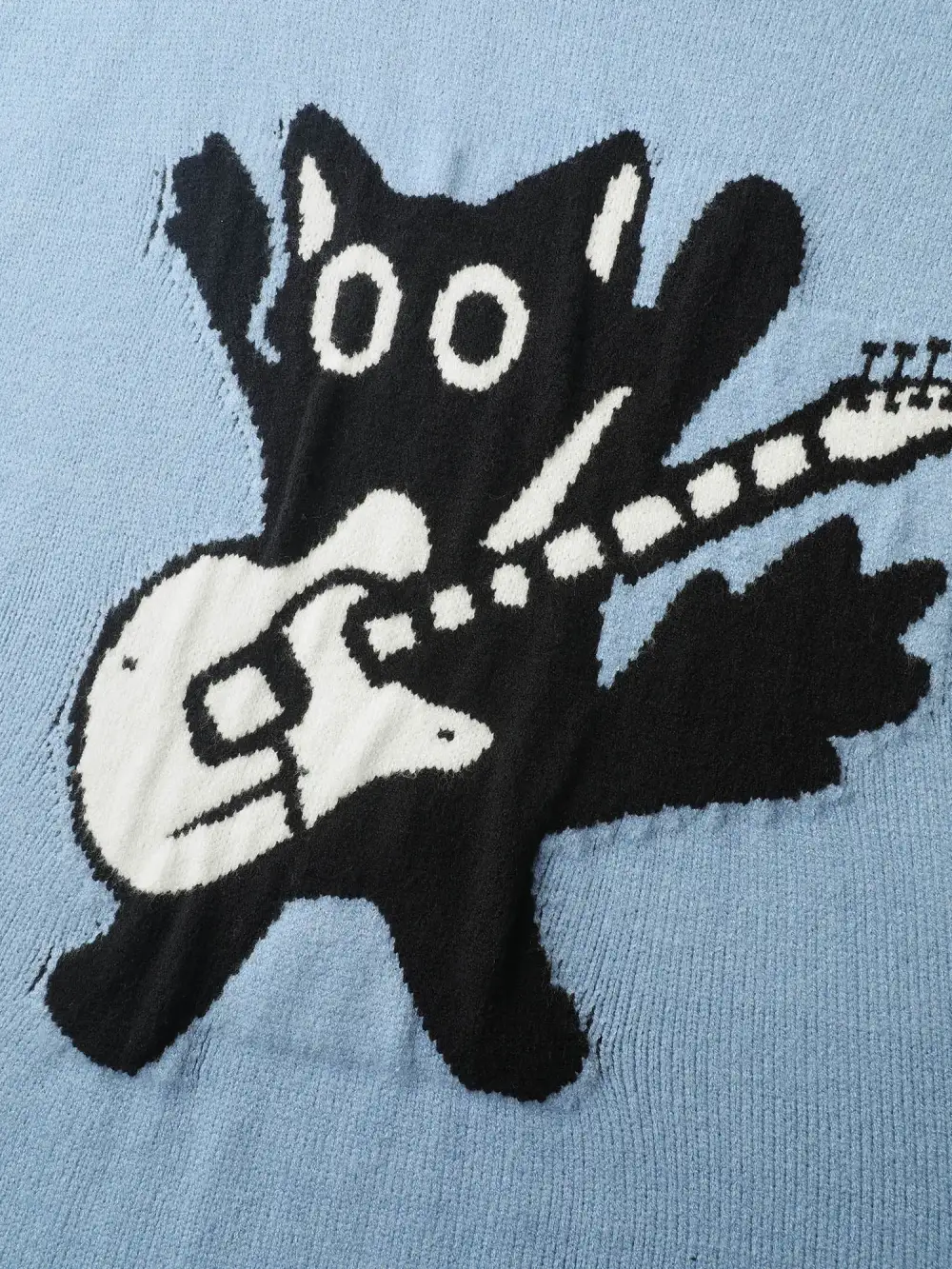 Cat Pattern Jacquard Pullover