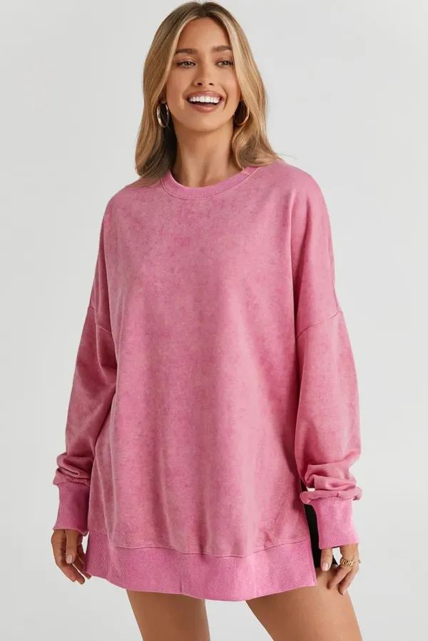 ✨Womens Casual Long Sleeve Crewneck Lightweight Pullover Tops