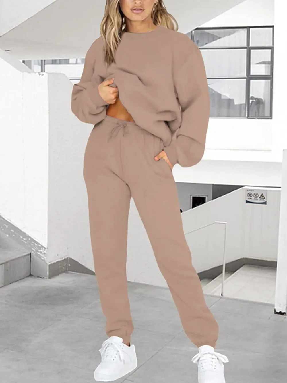 Sweatsuits for Women Set 2 Piece Jogging Suit Long Sleeve Pullover Sweatshirts Sweatpants Tracksuit Casual Outfits