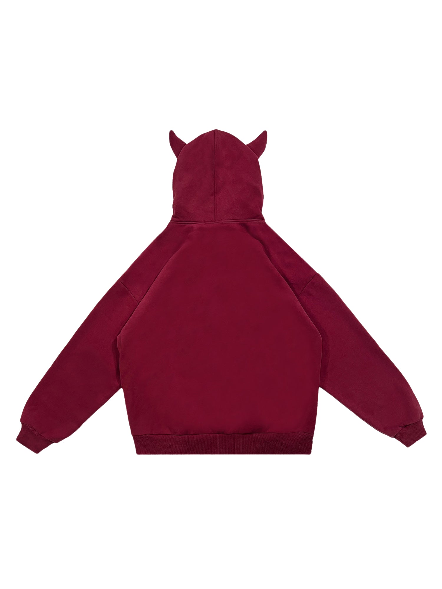 Letter Print Velvet Hooded Sweatshirt - 1879