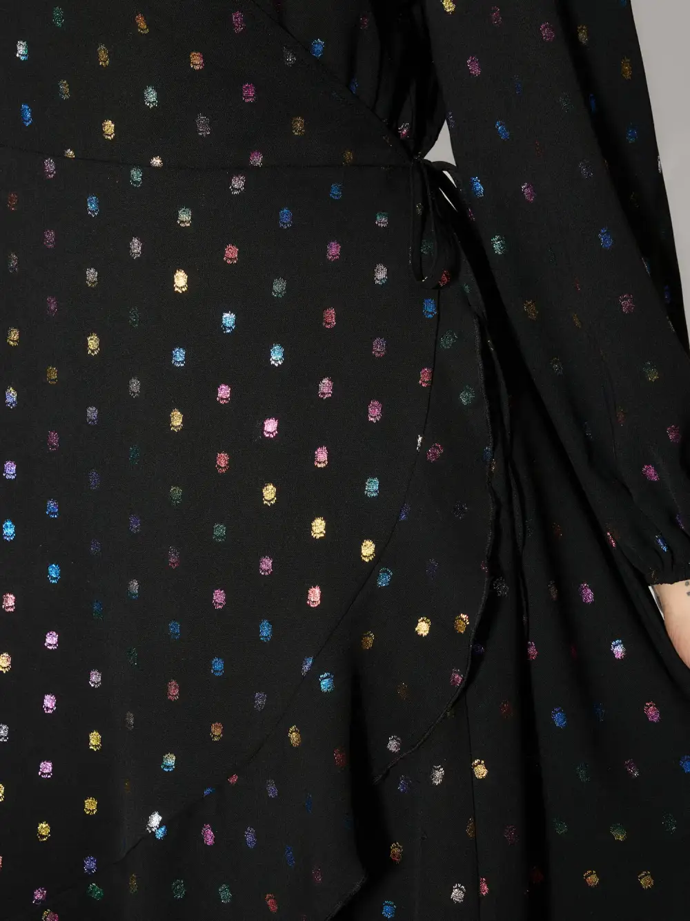 Colorful Shimmery Polka Dots Midi Dress