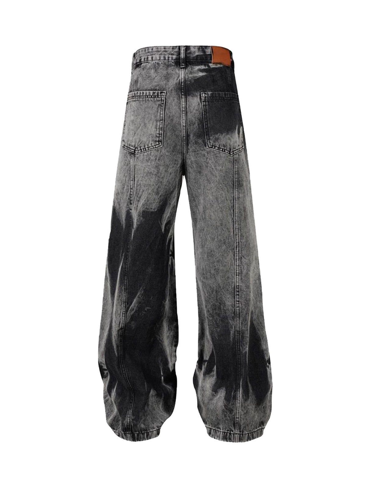High Street Washed Distressed Work Jeans - 2163