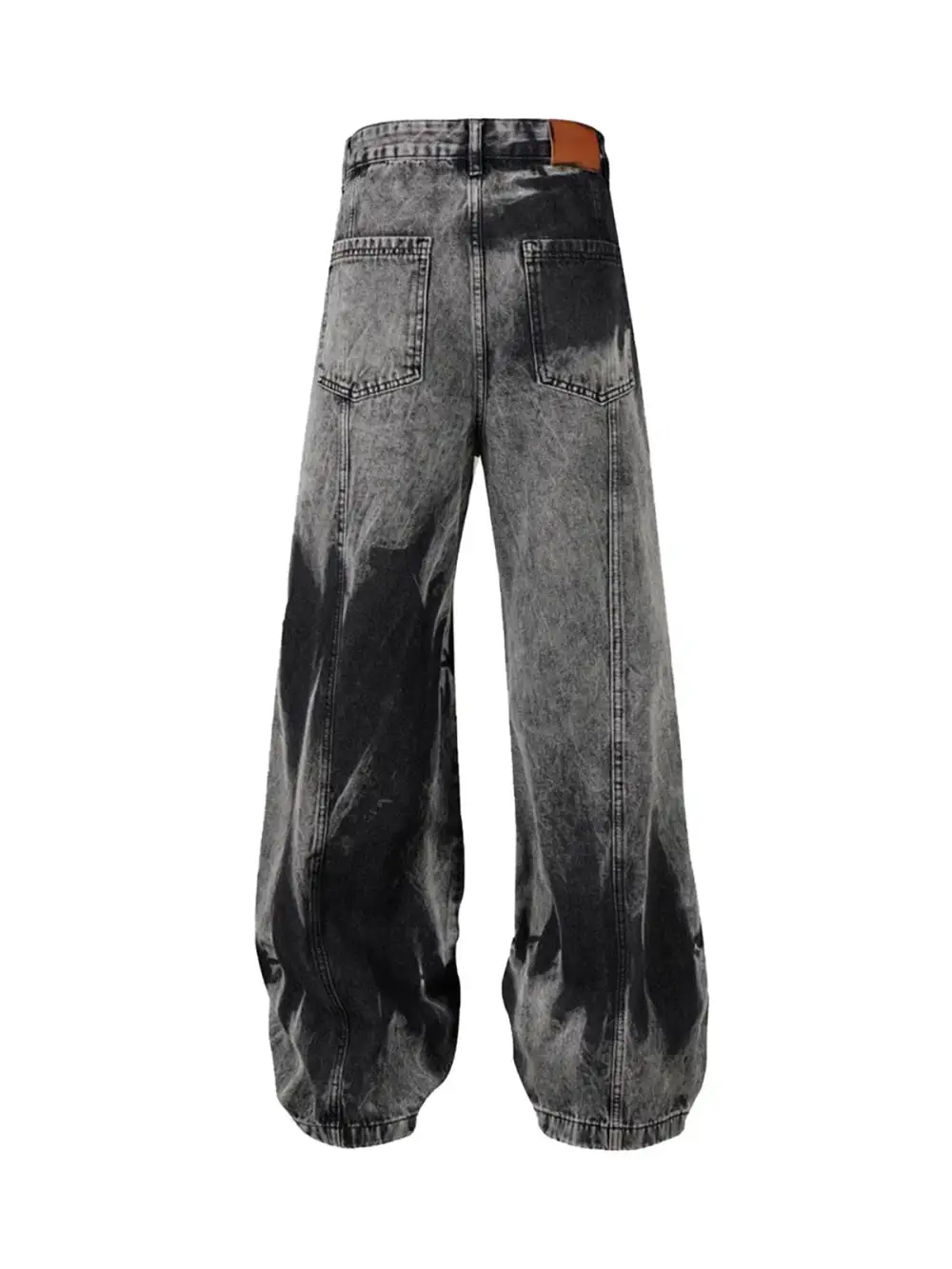 High Street Washed Distressed Work Jeans - 2163
