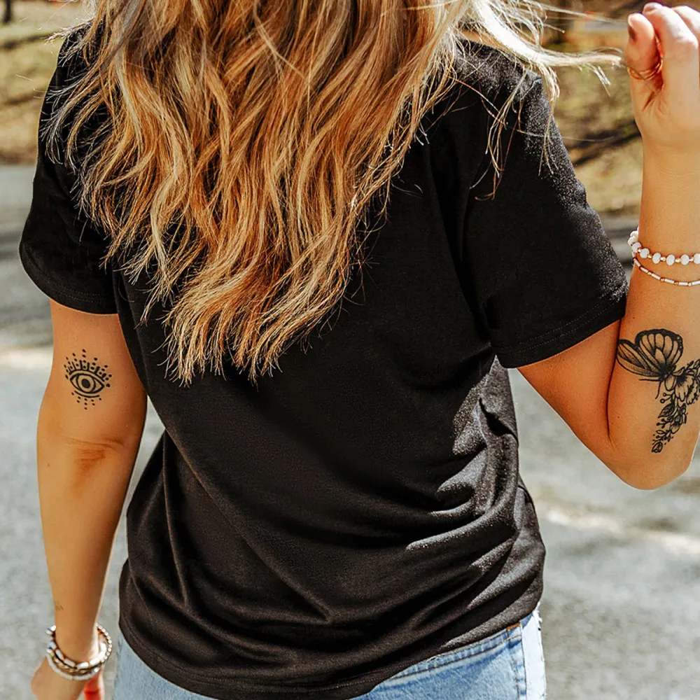 T-shirt Mama Women Printed Round Neck Short Sleeve