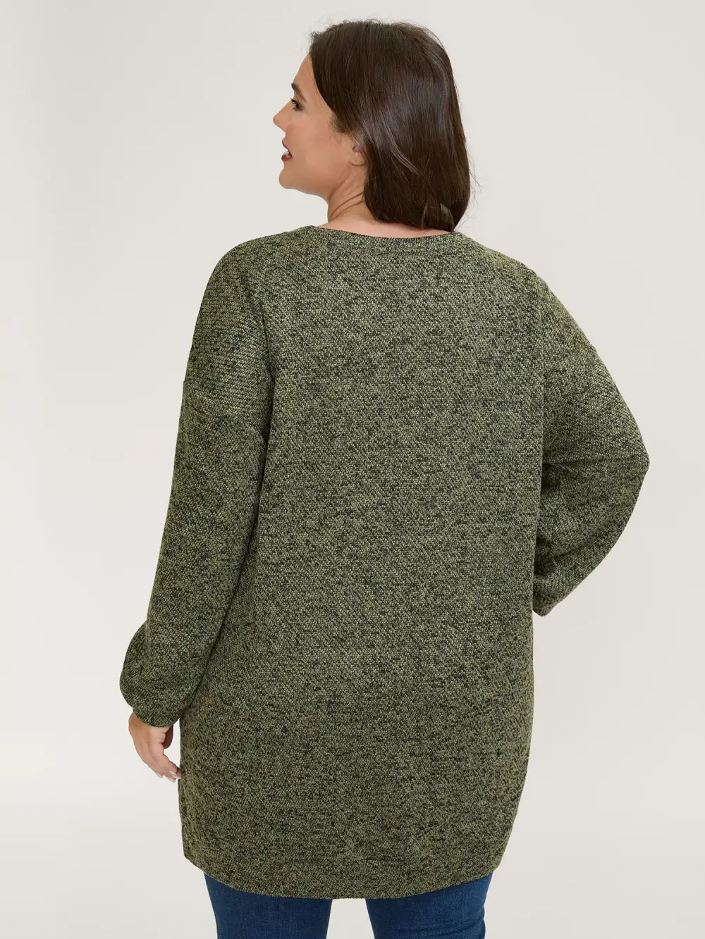 Relaxed Fit Split Hem Pullover