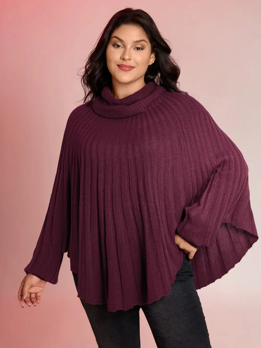 Textured Ulta-Relaxed Drape Stretchy Pullover