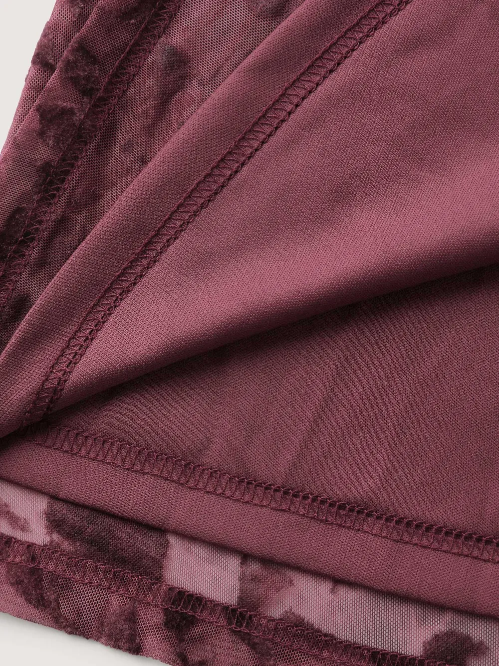 Velvet Jacquard Pleated Waist Sheer Midi Dress