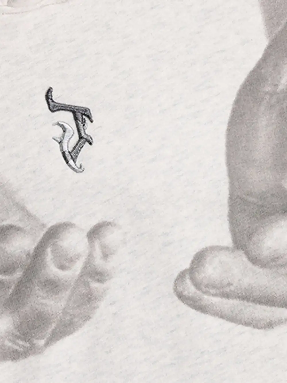 Monogram Embroidered Hand Print Hoodie - 1876