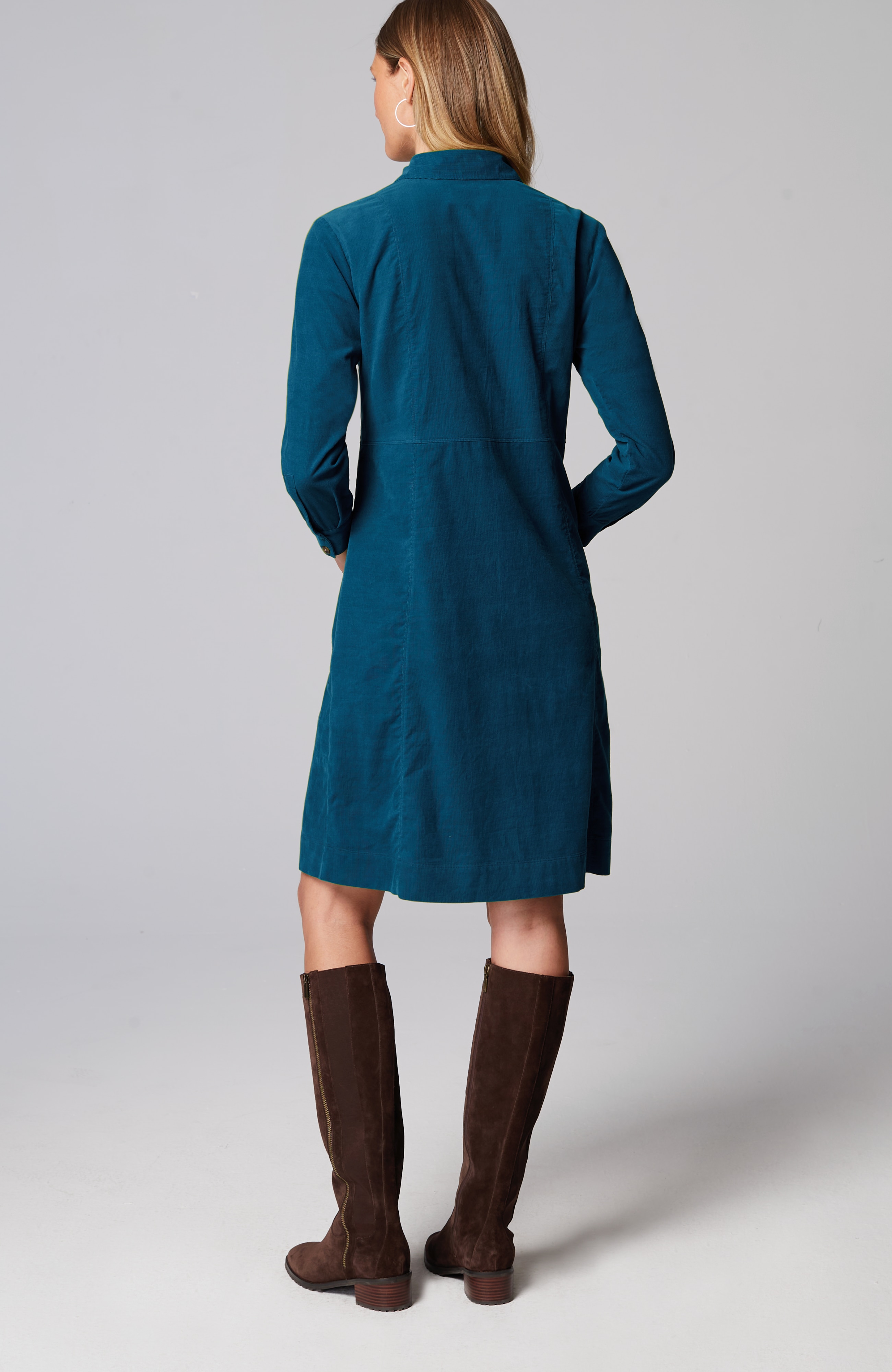Soft Cord Shirtdress